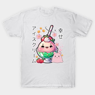 Ice Cream Japanese Kawaii Dessert T-Shirt